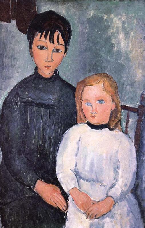 Amedeo Modigliani Iwo cbidren china oil painting image